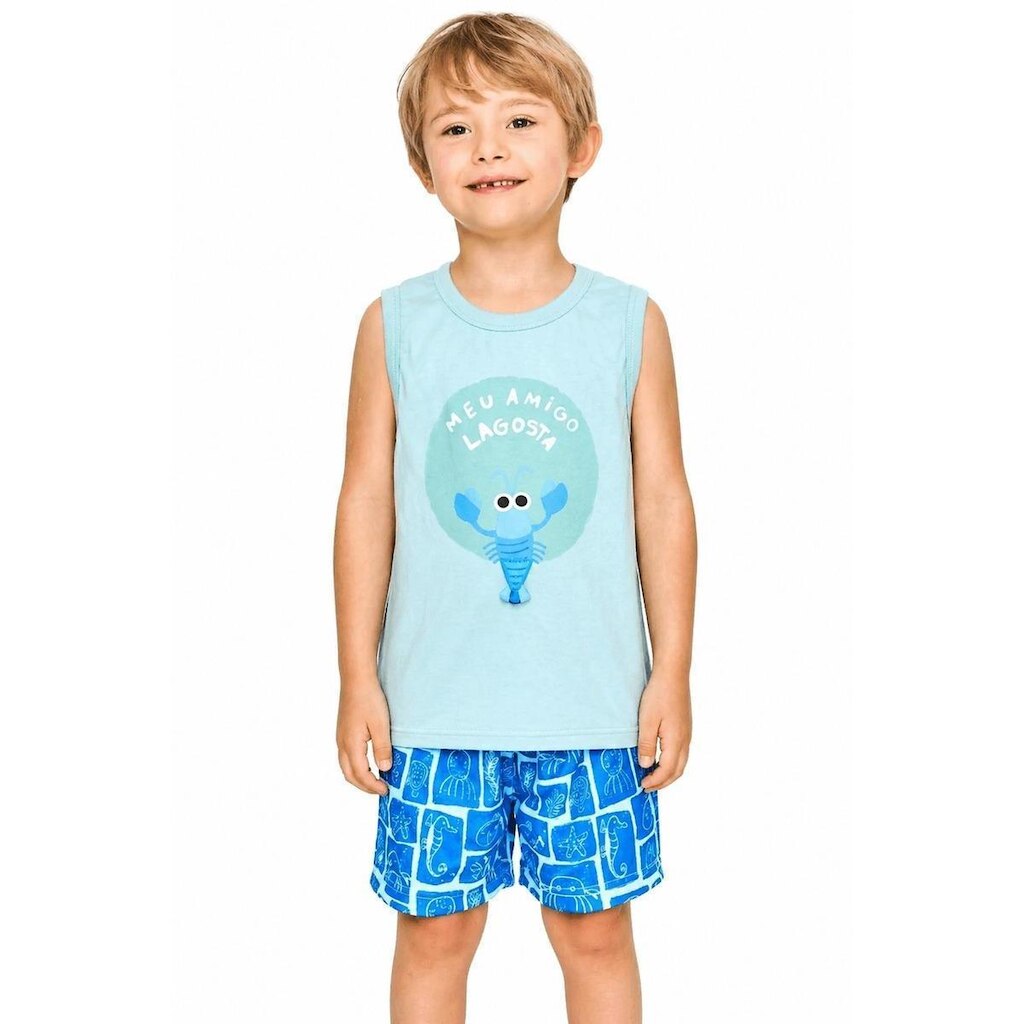 Regata Infantil Menino Explorador dos 7 Mares Alphabeto Mint