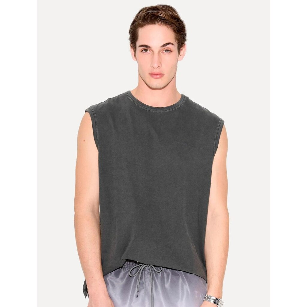Regata John John Masculina Relaxed Fit Stone Mini Logo Cinza