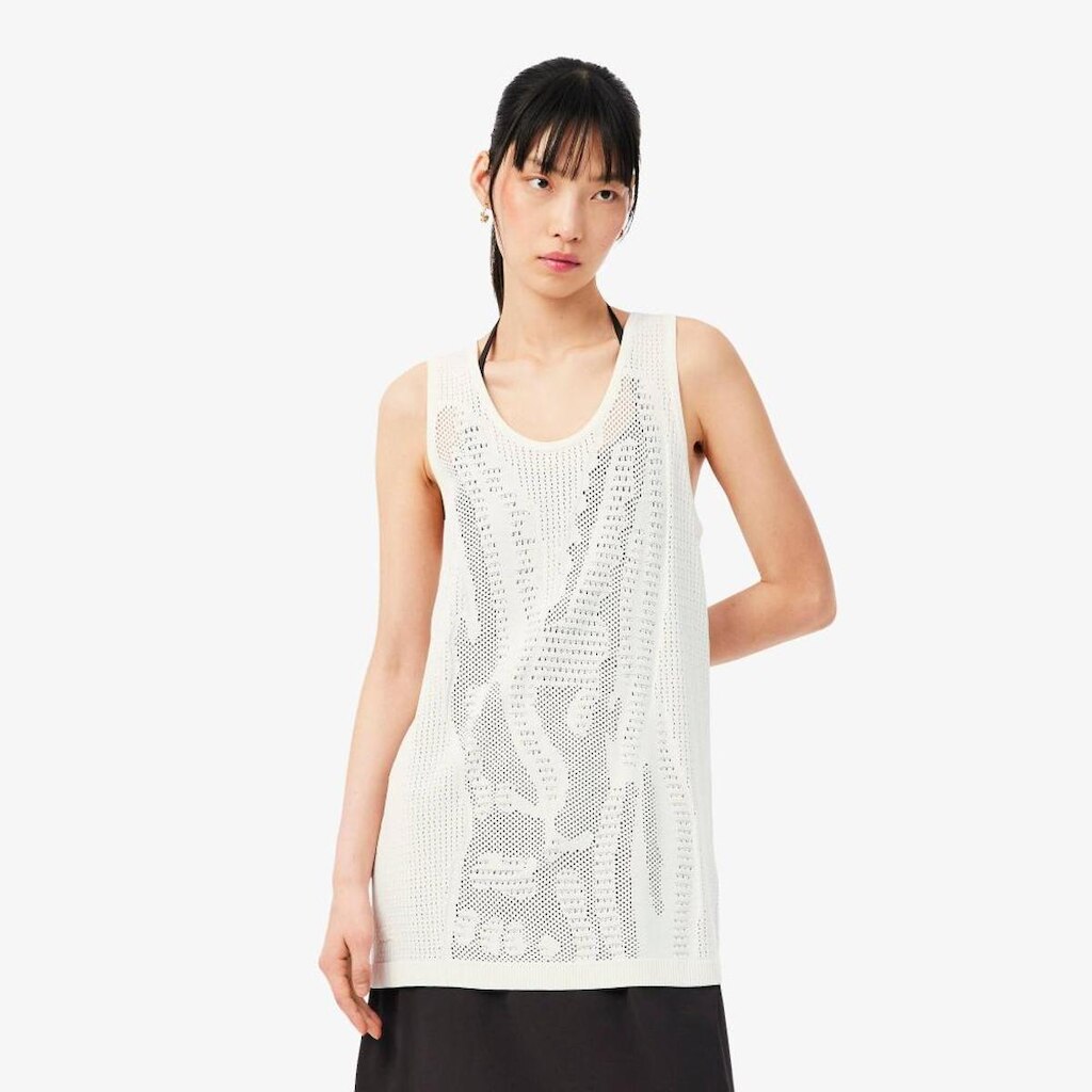 Regata Lacoste De Crochê Em Mesh