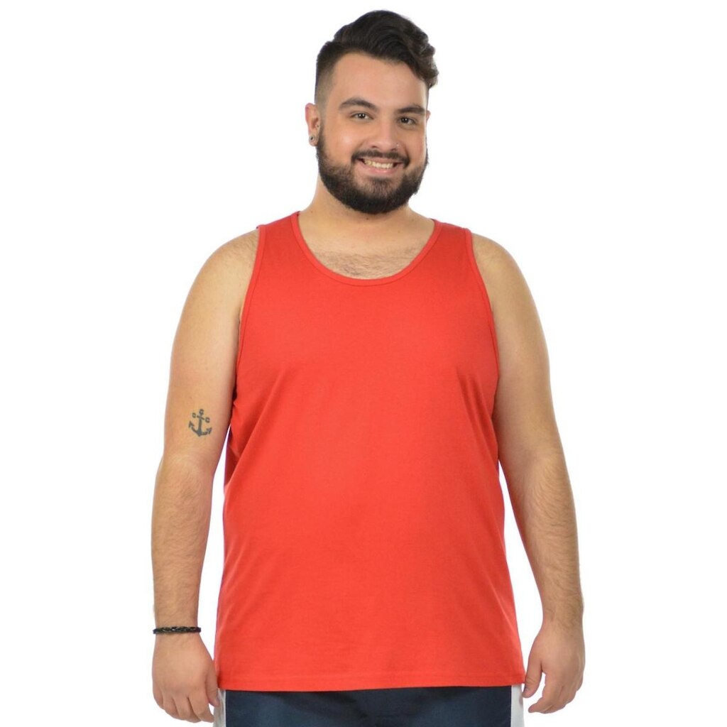 Regata lisa tradicional plus size fenomenal Pink 50