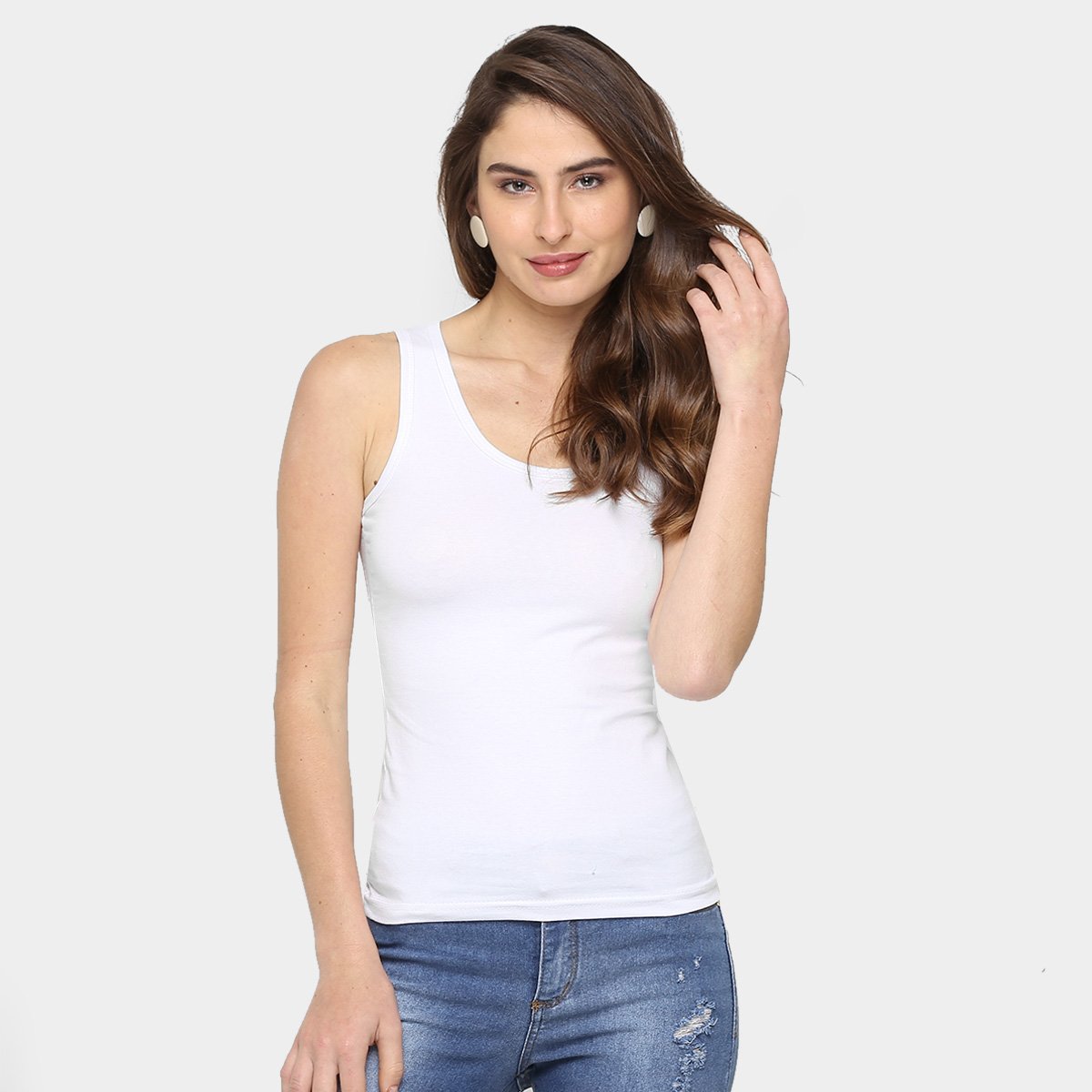 Regata feminina alça grossa Clearance