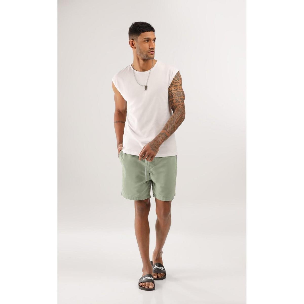 Regata Machão Masculina Just Basic - Branco Menor preço em Regata Machão Masculina Just Basic - Branco