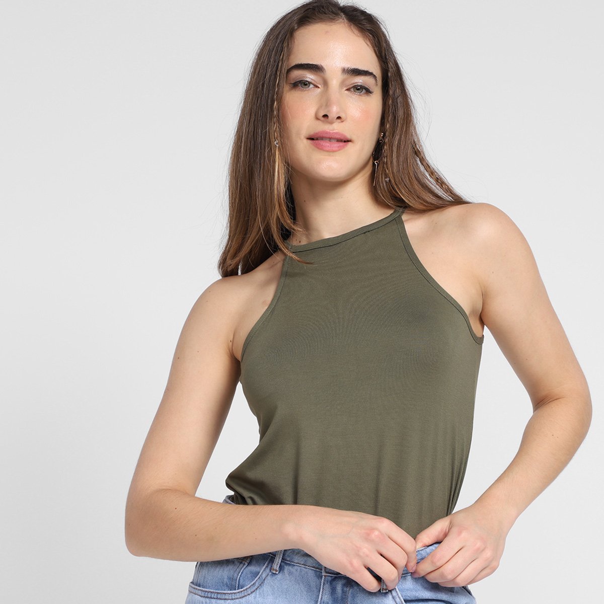 Regata Malwee Cavada Feminina - Verde Menor preço em Regata Malwee Cavada Feminina - Verde