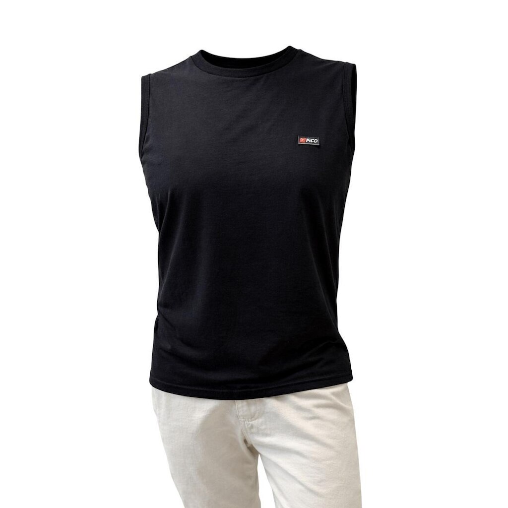 Regata Masculina Básica Fico Malha Penteada 00681 Preta