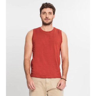 Regata Masculina Básico Meia Malha Diametro Laranja
