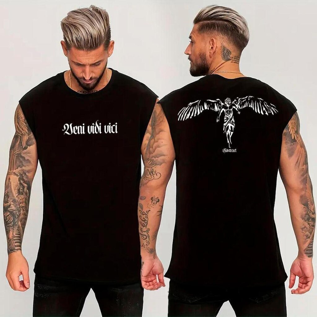 Regata Masculina Oversized‎ Veni Vidi Vici Art Gym Abstract