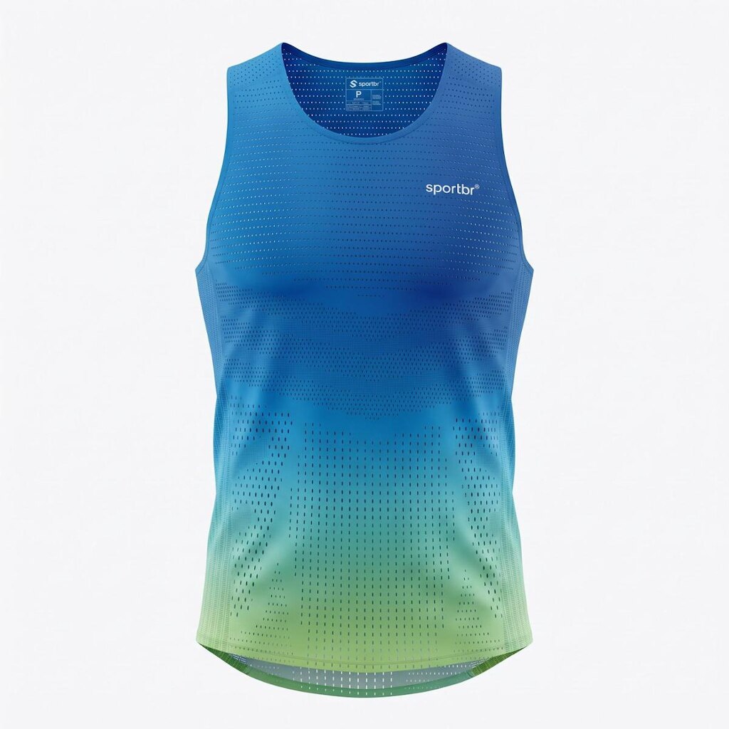 Regata Masculina Sportbr AirMesh Run Free - Azul Degradê