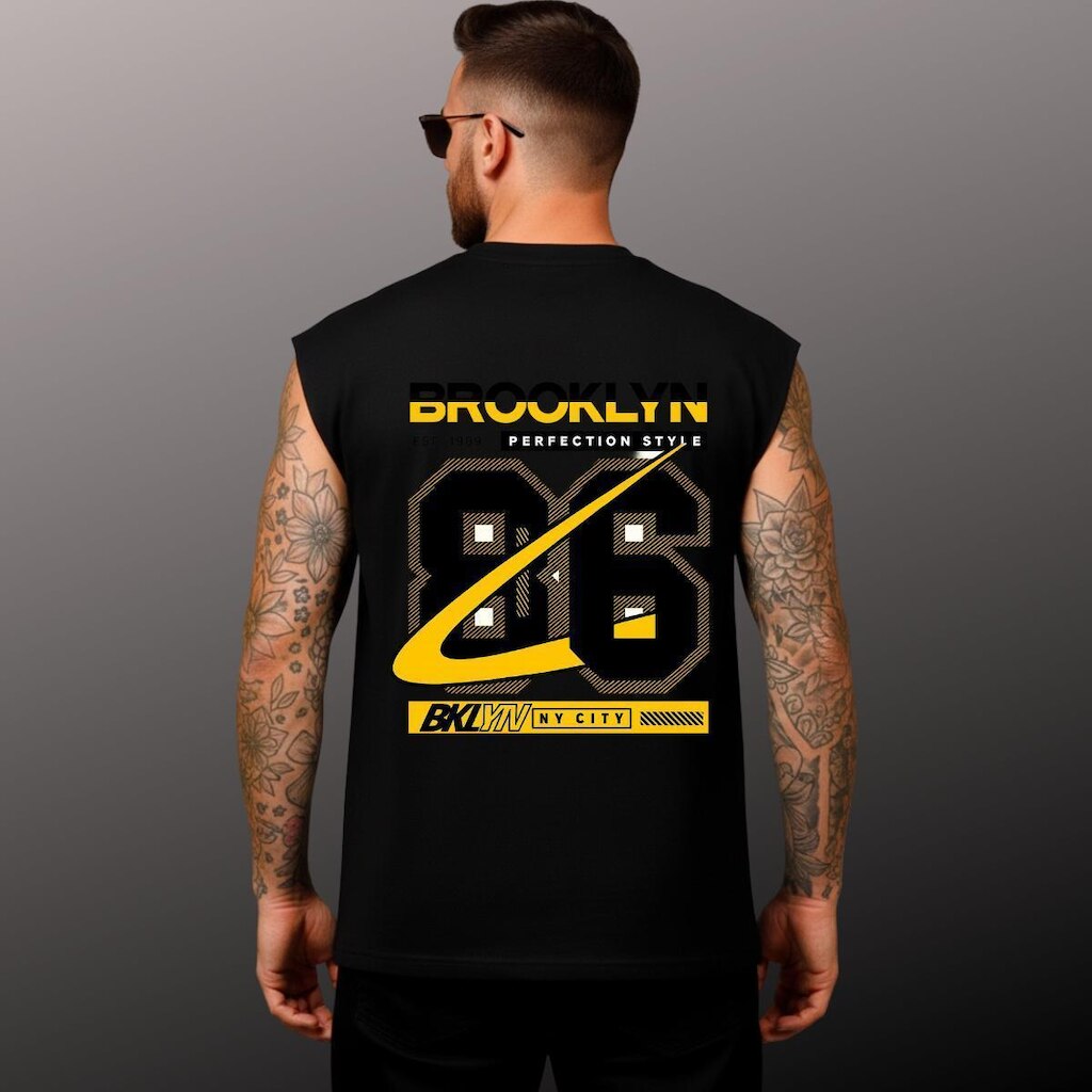Regata Masculina Streetwear Estampa Estilosa Costas