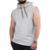 Regata Moletom Machão Plus Size Blusa Grande Com Capuz Esportiva - Cinza