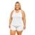 Regata Nadador Feminina Dry Fitness Academia Plus Size - Branco