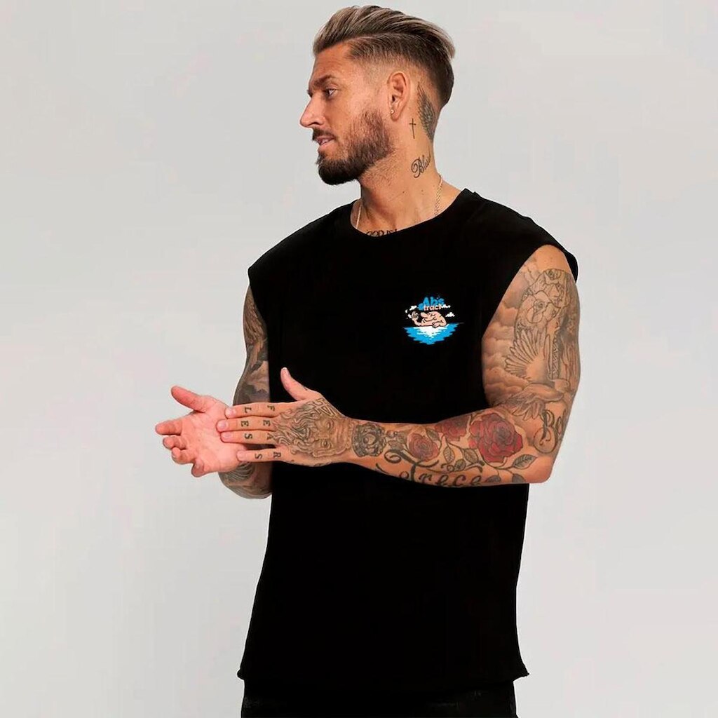 Regata Oversized Algodão‎ Classic Arte Streetwear Gym Abstract