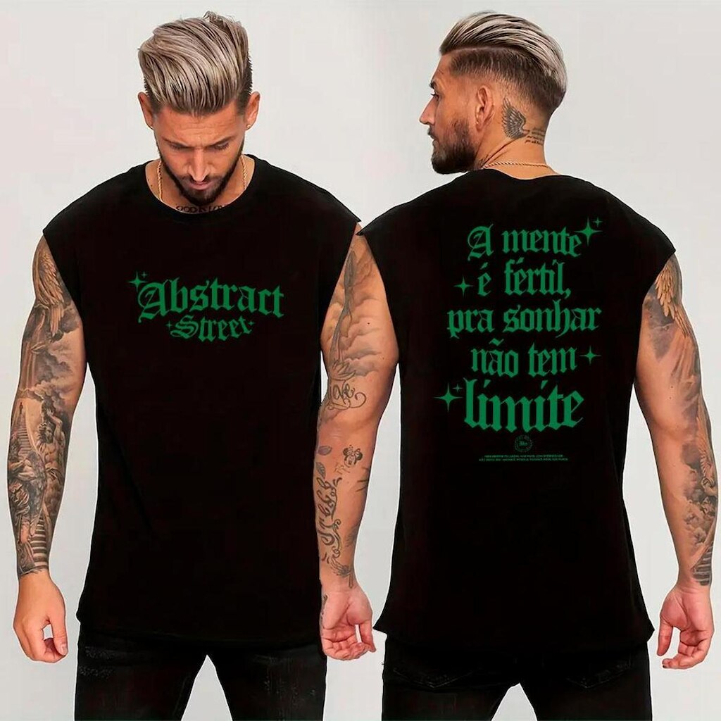 Regata Oversized Masculina‎ A Mente É Fertil Musica Street Style