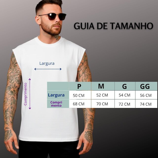 Regata Oversized Masculina Algodão Caimento Largo e Moderno Estampa Leão