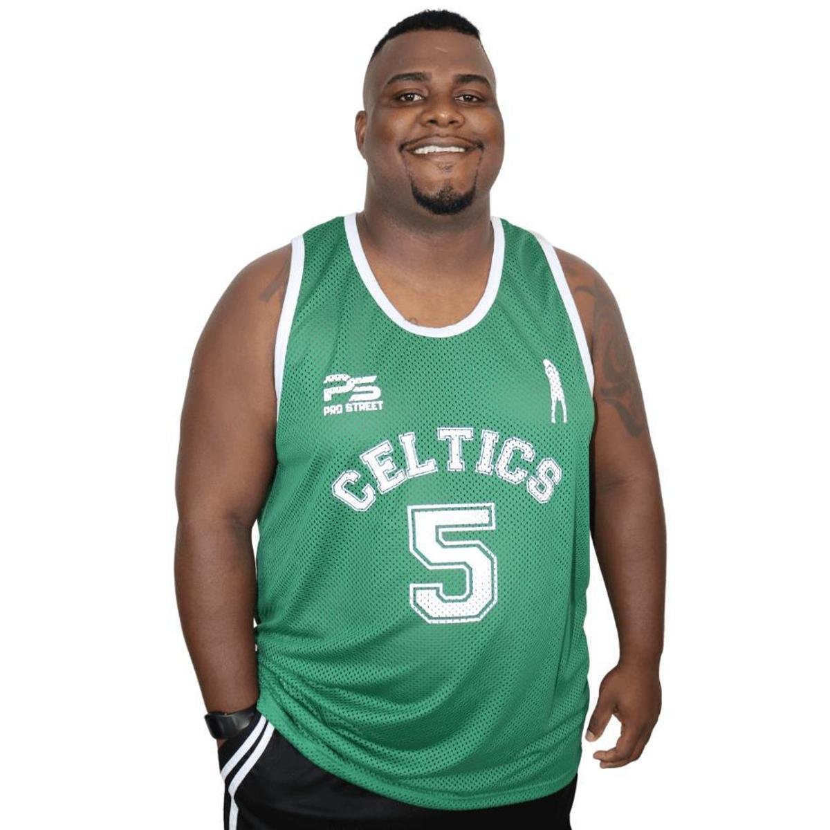 Regata Plus Size Boston Basquete Esportiva Menor preço em Regata Plus Size Boston Basquete Esportiva