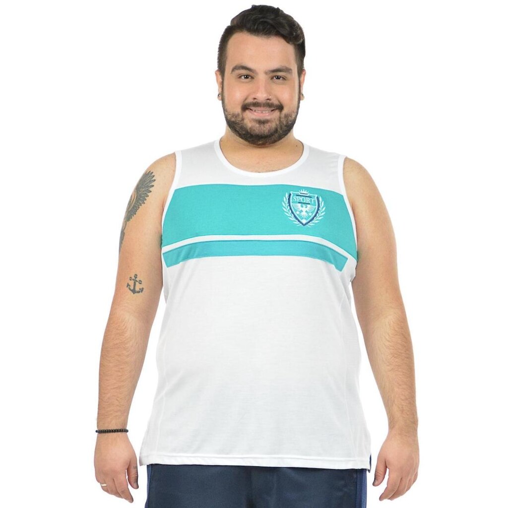 Regata principal plus size fenomenal(sem elasticidade) Preto 52