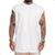 Regata Streetwear Oversized Masculina Lisa Solta, Leve e Moderna - Branca - Branco
