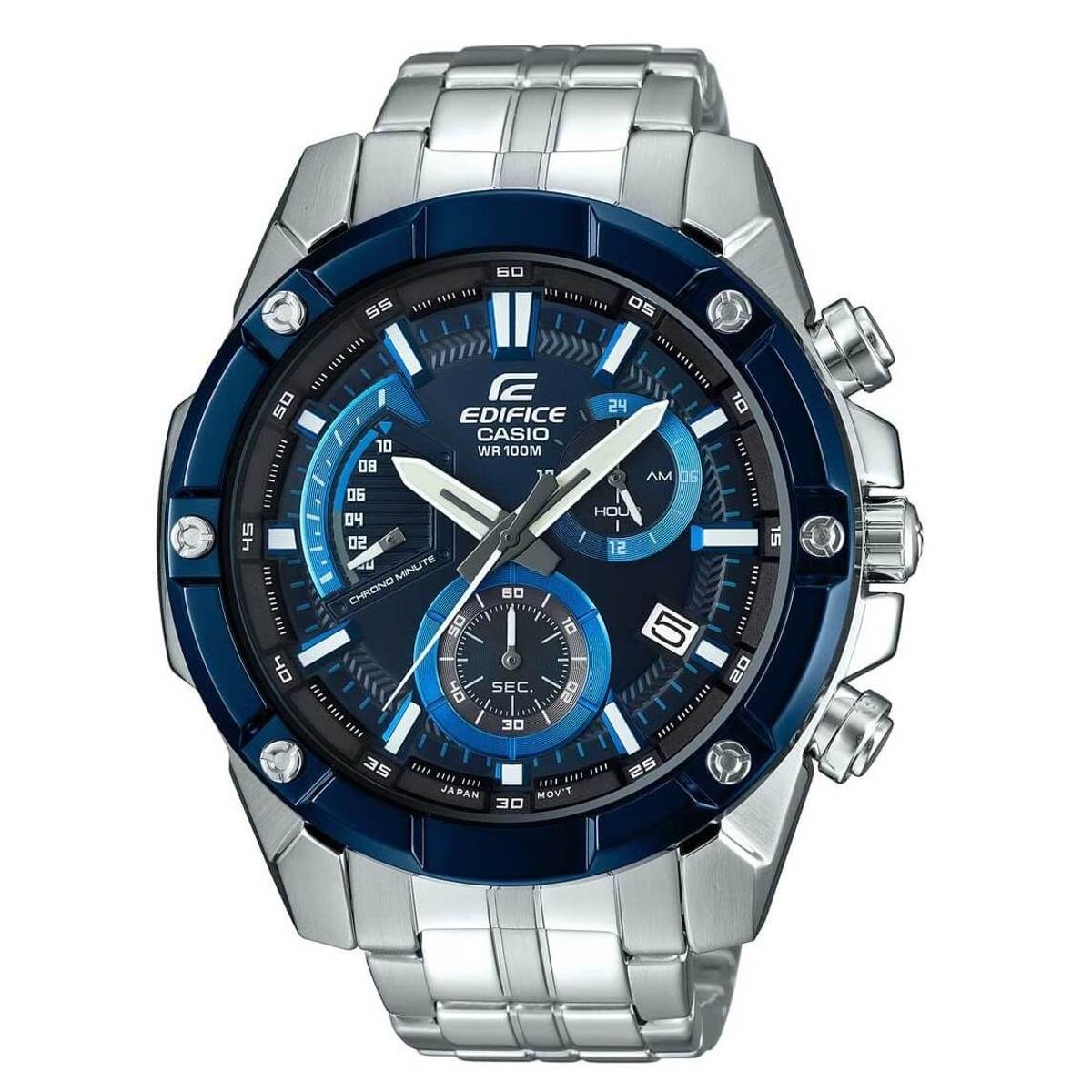 edifice casio wr100m prata