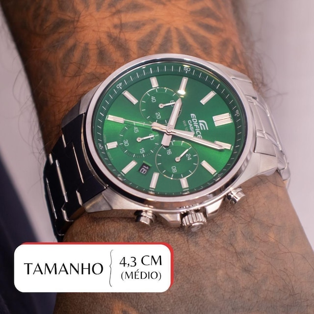 Relógio CASIO EDIFICE verde masculino EFV-650D-3AVUDF