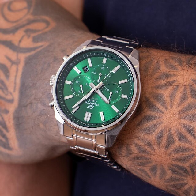 Relógio CASIO EDIFICE verde masculino EFV-650D-3AVUDF