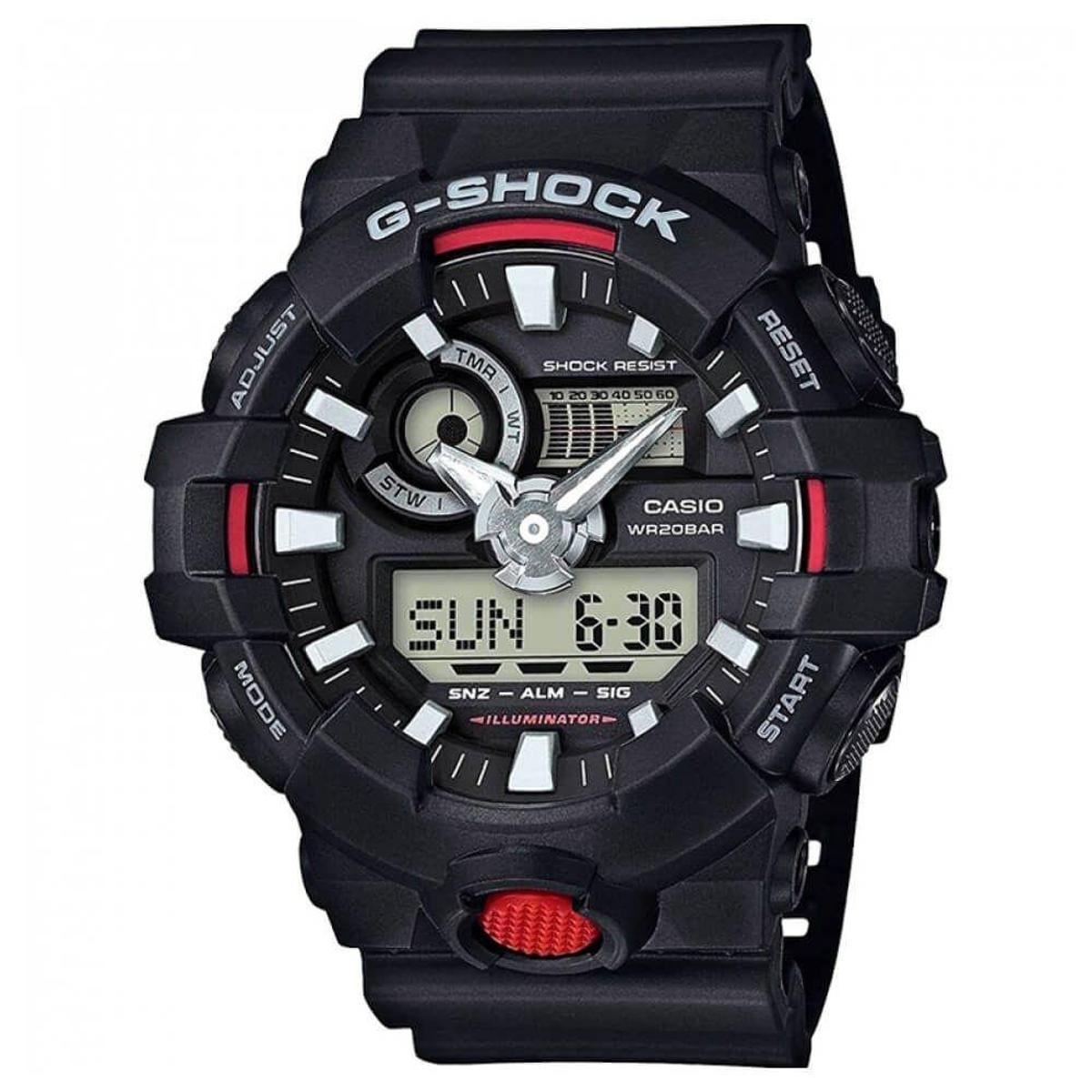 Relógio Casio G-Shock Masculino GA-700-1ADR - Preto Menor preço em Relógio Casio G-Shock Masculino GA-700-1ADR - Preto