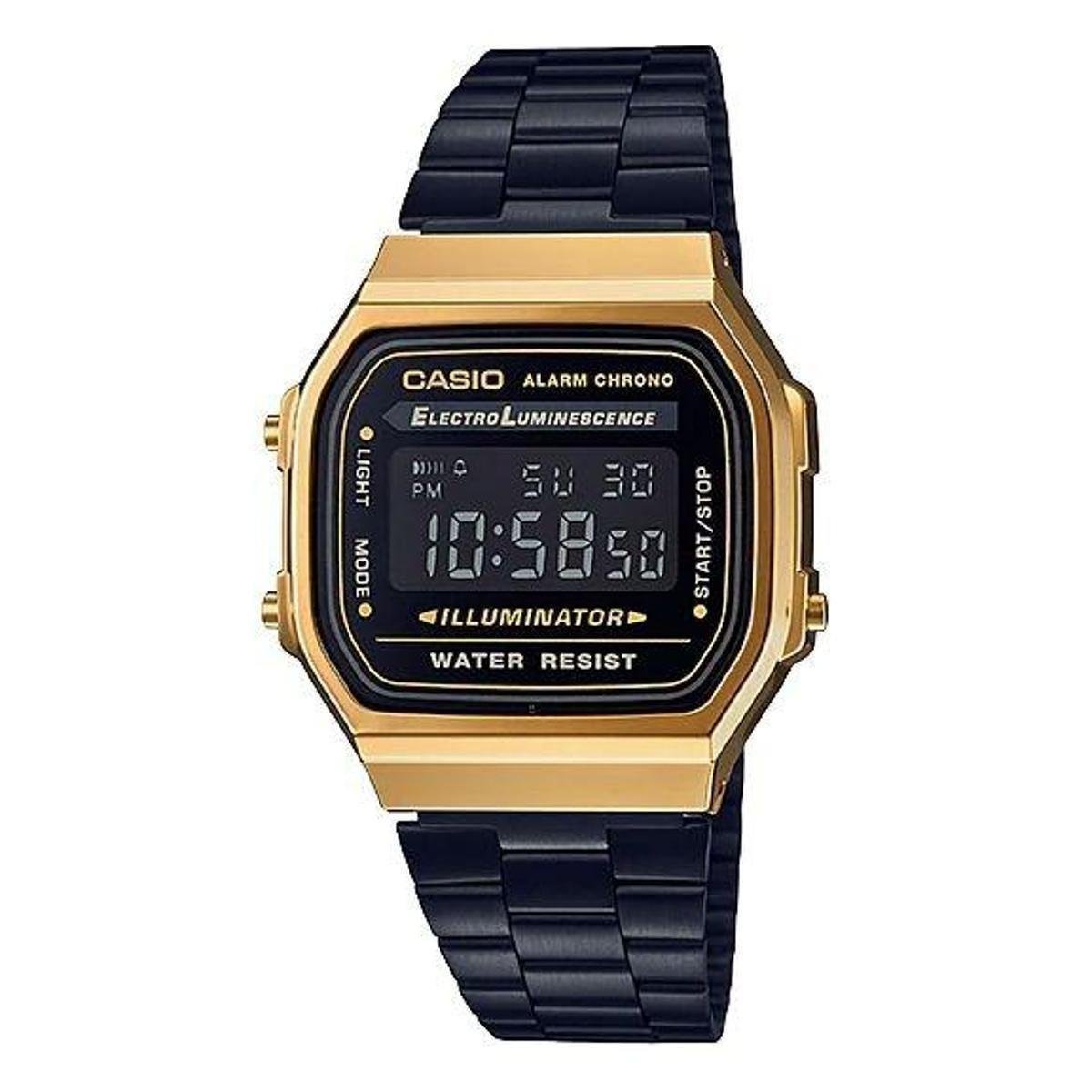 Relógio Casio Vintage A168WEGB-1BDF Digital Menor preço em Relógio Casio Vintage A168WEGB-1BDF Digital