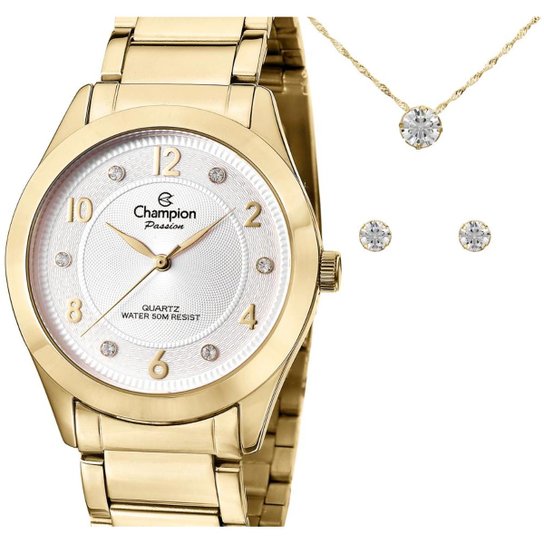 Relógio Champion CN29230D Feminino - Dourado