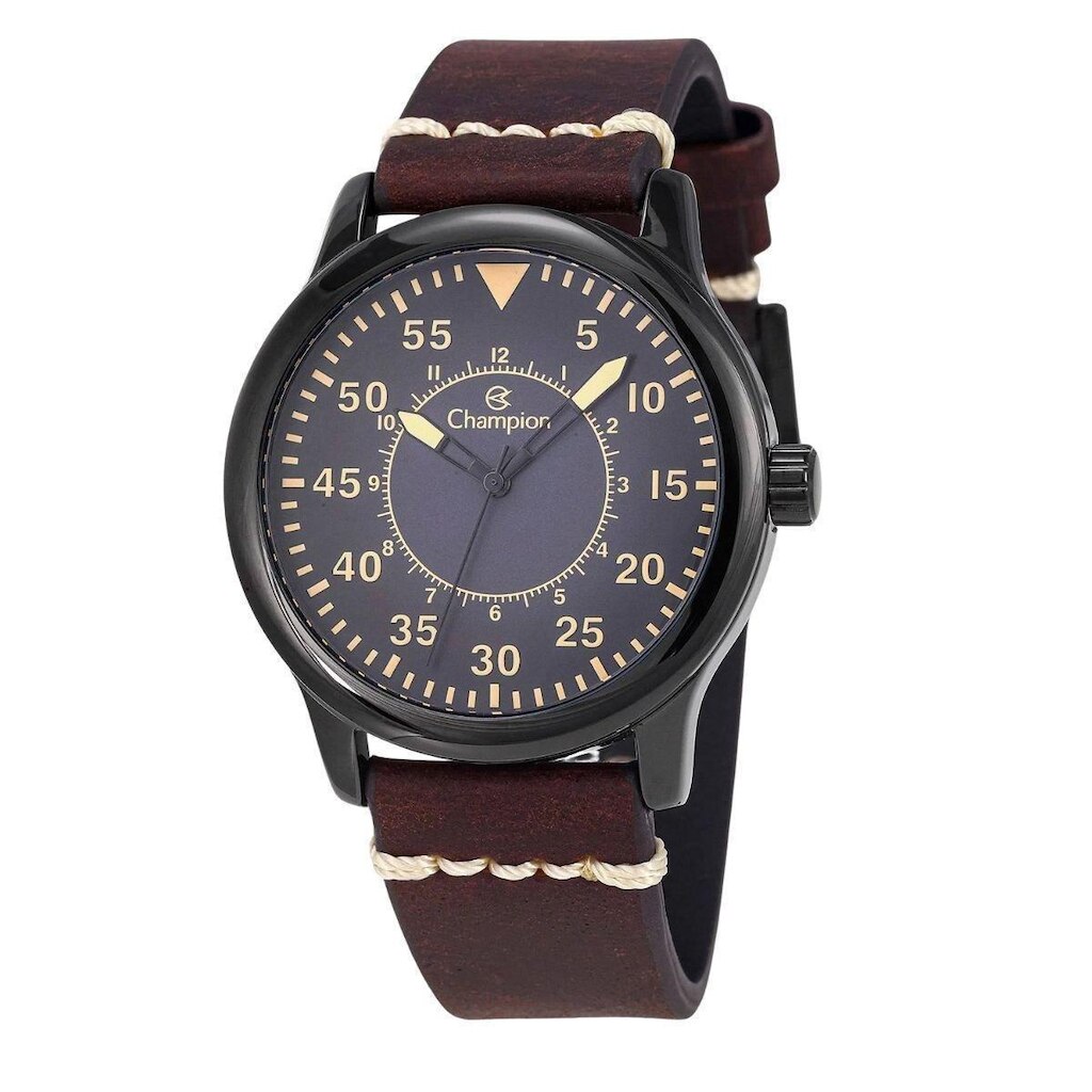 Relógio Champion Masculino com Pulseira de Couro CH30340E Preto
