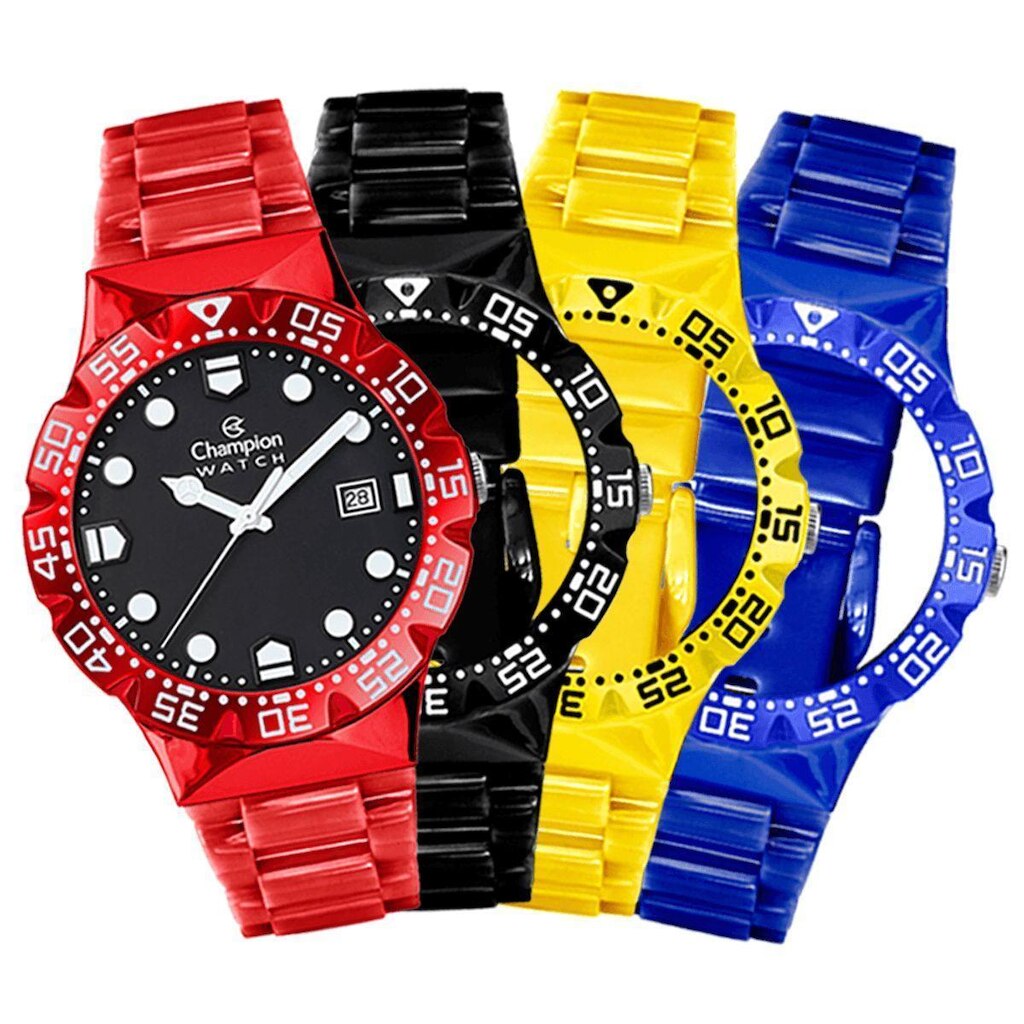 Relógio Champion Troca Pulseiras CP31901Q Prova D'Água 100m
