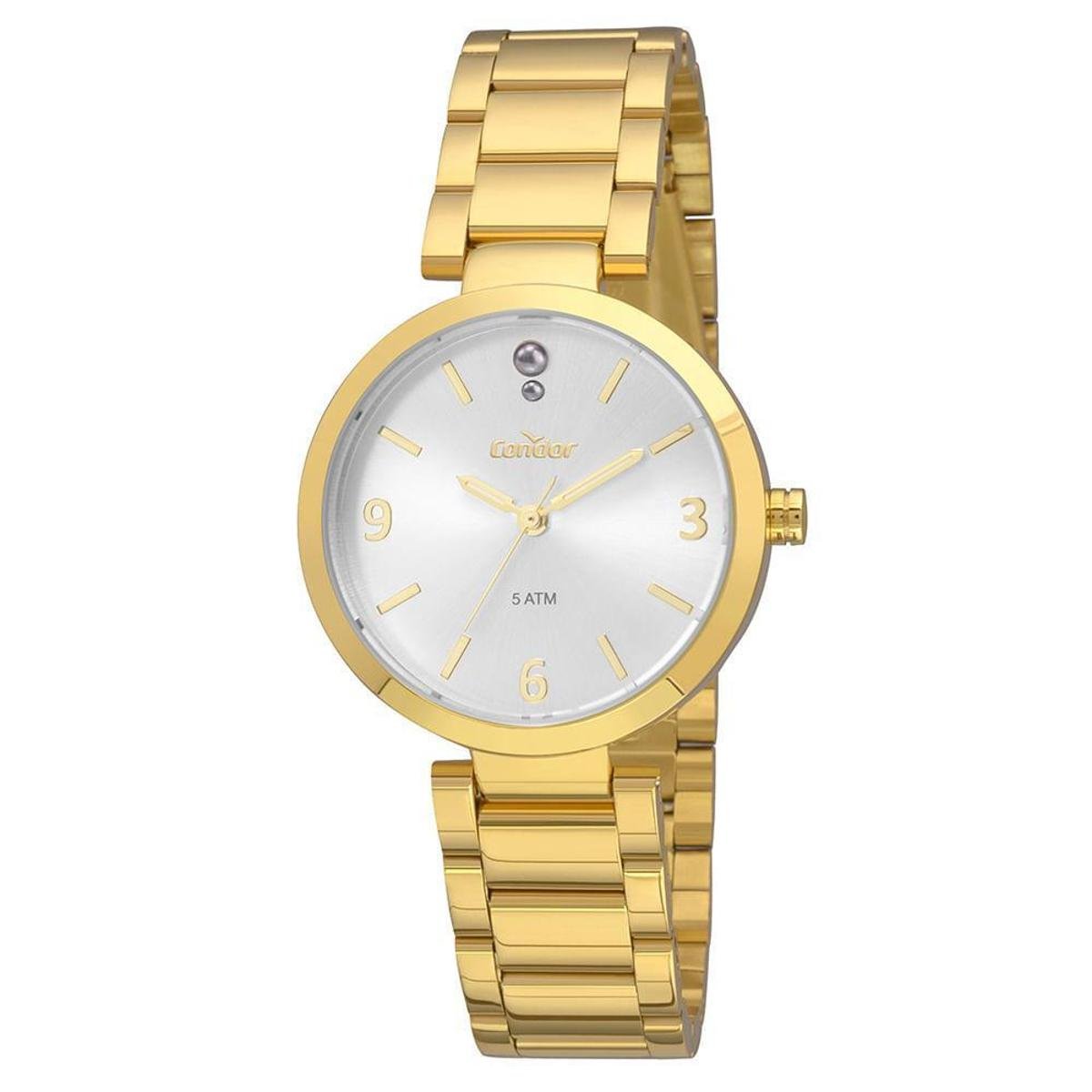 Relógio Condor Bracelete Feminino - Dourado Menor preço em Relógio Condor Bracelete Feminino - Dourado