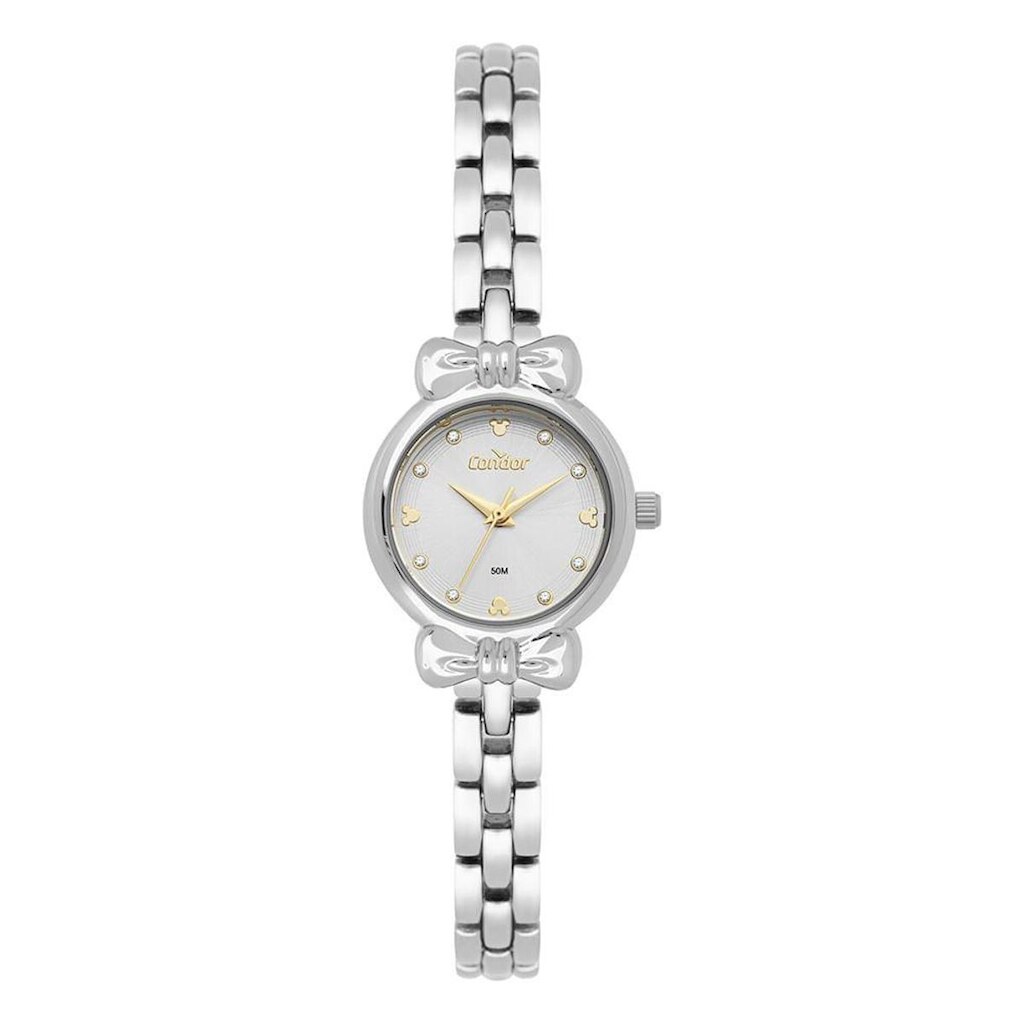 Relógio Condor Feminino Disney Mickey Prata - CO2035OBU/5K Relógio Condor Feminino Mini Joia Prata -