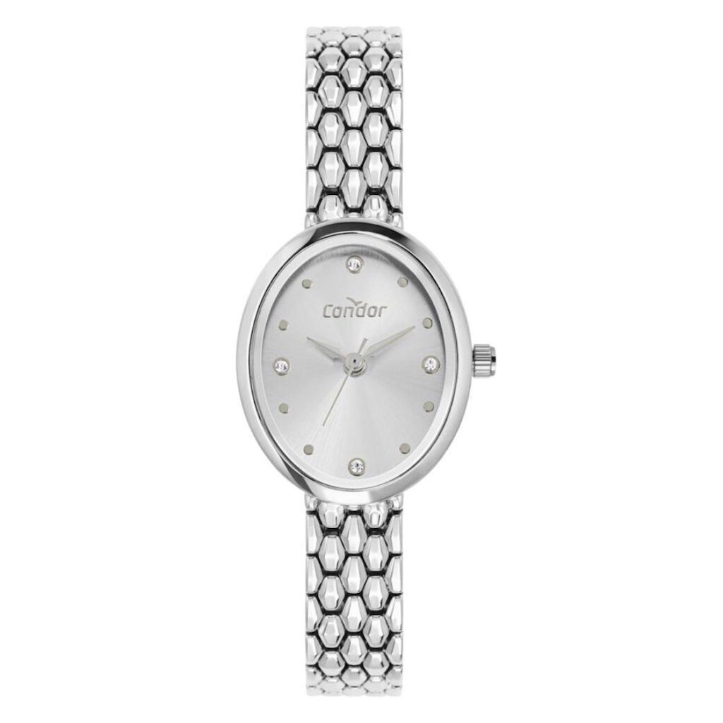 Relógio Condor Feminino Ref: Co2035nyh/5k Oval Bracelete Prateado
