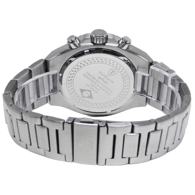 Relógio Cronógrafo Masculino de Aço Tuguir Analógico Infinity GCS-1271 Prata e Preto