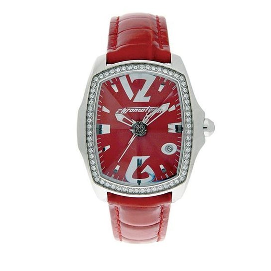 Relógio De Pulso Chronotech Prisma Lady Night - Aço C - Prata+Marrom