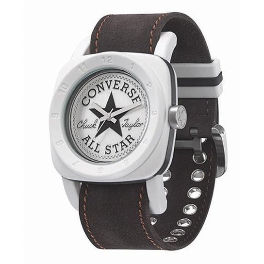 Relógio De Pulso Converse 1908 Premium - Branco+Marrom