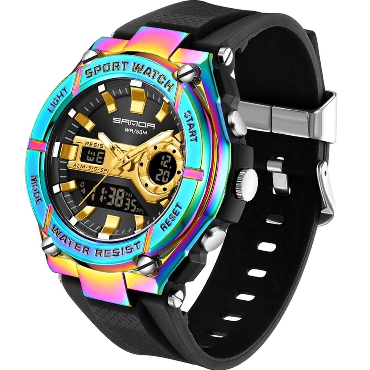 Relógio de Pulso Esporte Masculino Led Digital A Prova D'água - Vermelho Menor preço em Relógio de Pulso Esporte Masculino Led Digital A Prova D'água - Vermelho