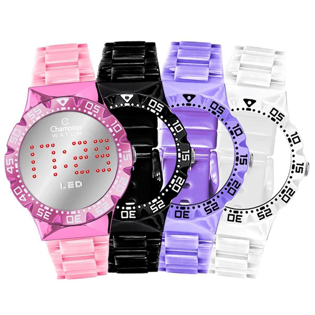 Relógio Digital Champion Troca Pulseiras CP40977C