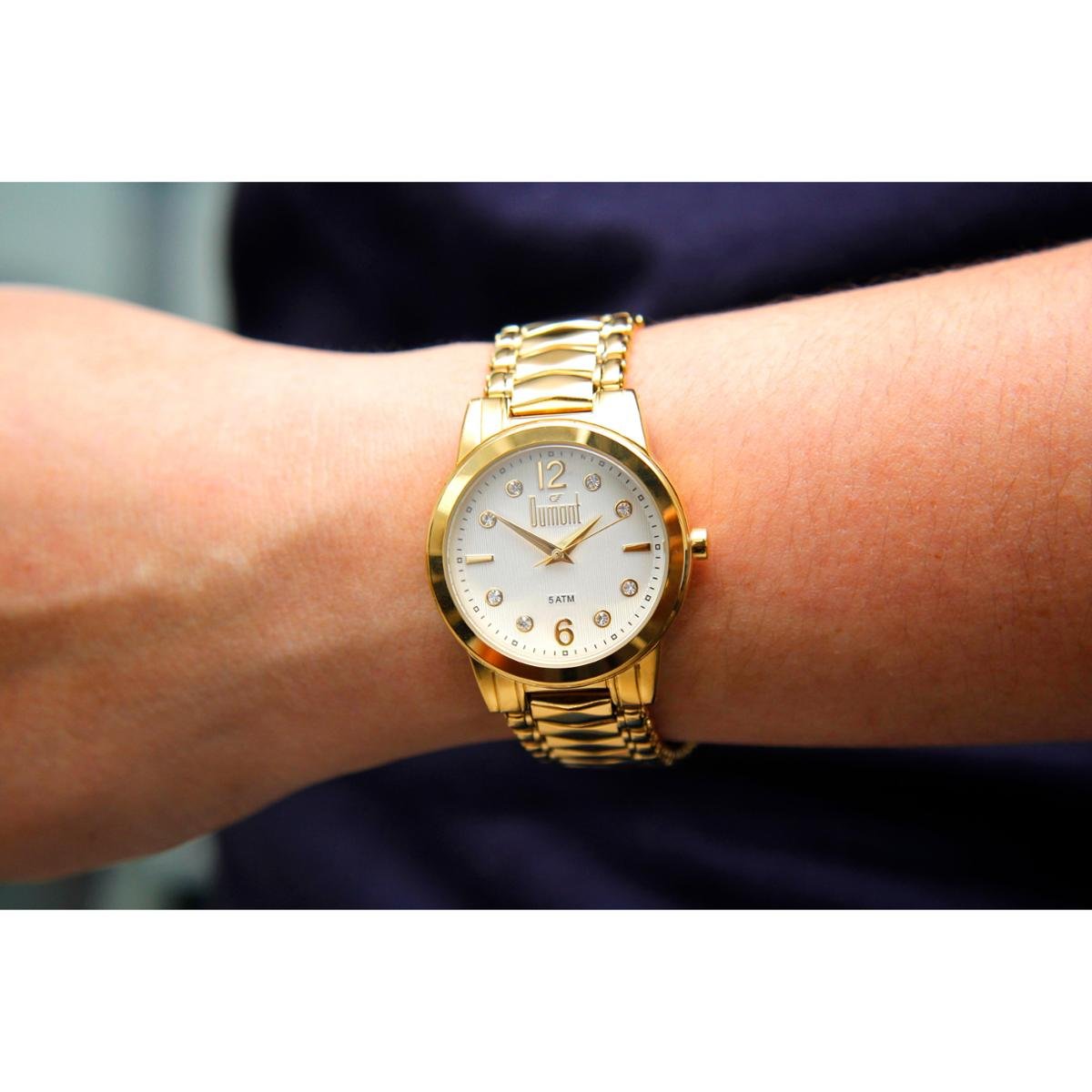 RELOGIO DUMONT FEMININO DOURADO DU2035LMW/K5K - Dourado | Zattini