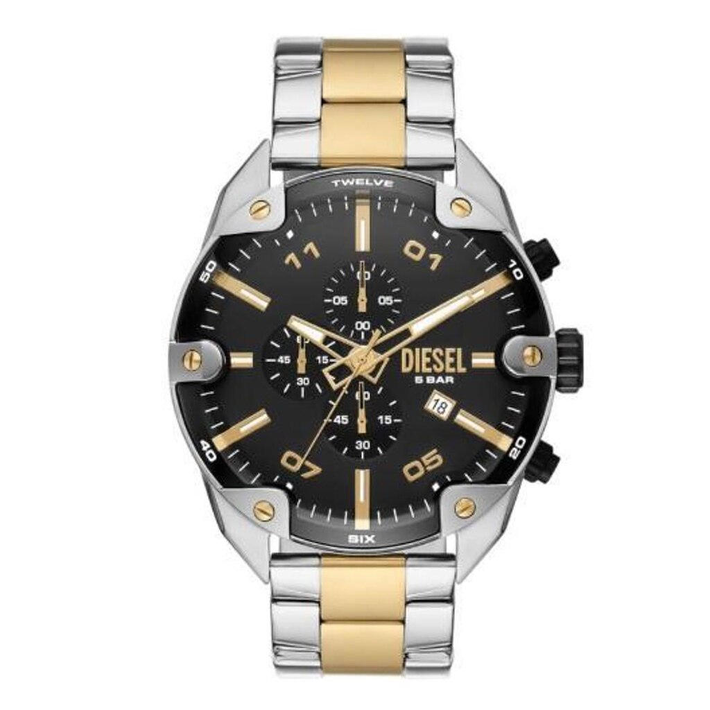 Relógio Dz4627 Diesel Spiked Cronógrafo Aço Inoxidável Caixa 50mm