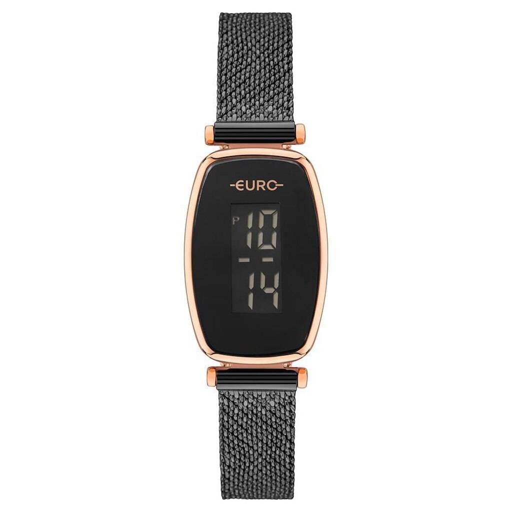Relógio Euro Feminino Fashion Fit Glam Preto - EUJHS43AAC/4P Relógio Euro Feminino Ff Glam Preto - E