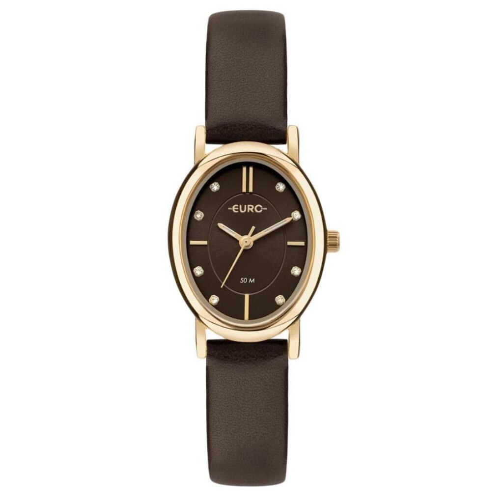 Relógio Euro Feminino Ref: Eu2035zfb/3m Casual Oval Dourado
