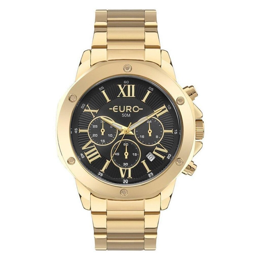 Relógio Euro Unissex Delux Dourado - EUJS25AD/4P