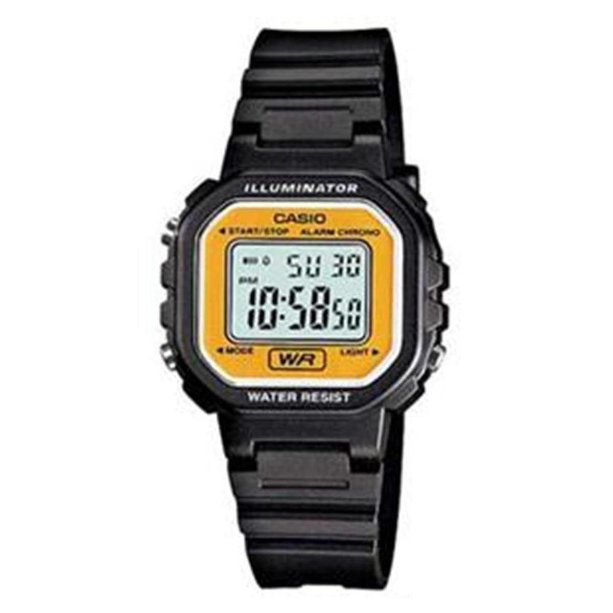Relógio Feminino Casio Digital La-20Wh-4Adf – Preto/Lilás - Preto+Amarelo Menor preço em Relógio Feminino Casio Digital La-20Wh-4Adf – Preto/Lilás - Preto+Amarelo