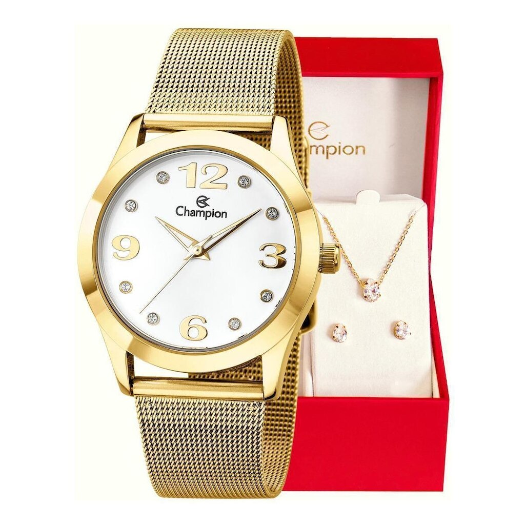 Relógio Feminino Champion CN29098W Dourado