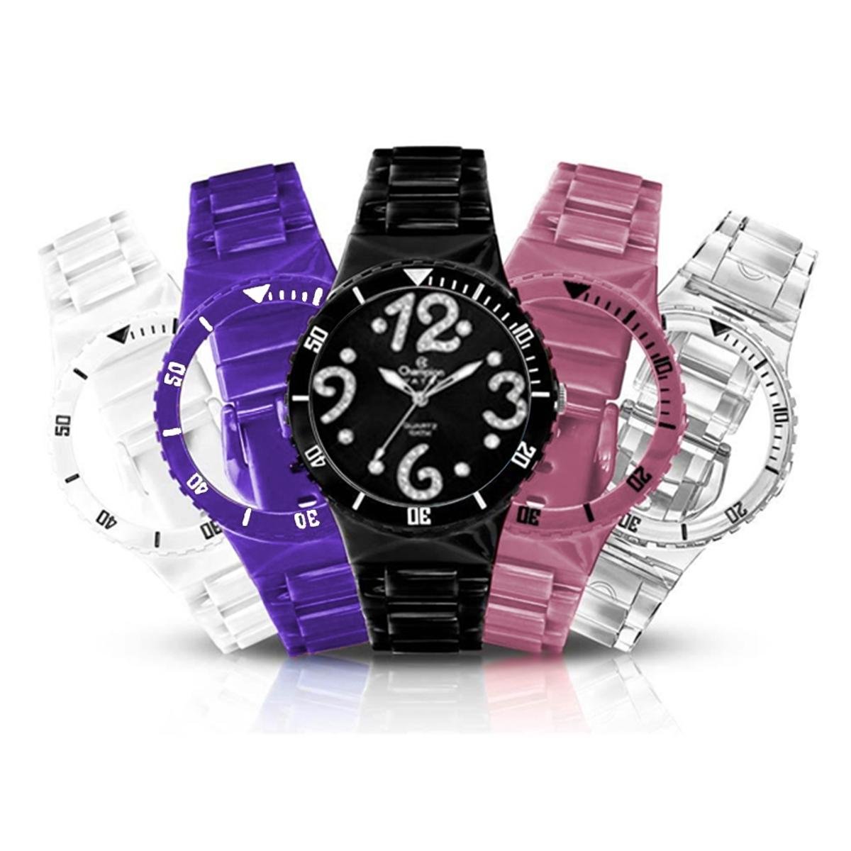 Relógio Feminino Champion Troca Pulseiras Cp30182d - Incolor Menor preço em Relógio Feminino Champion Troca Pulseiras Cp30182d - Incolor
