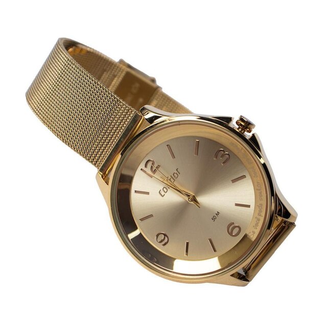 Relógio Feminino Condor Kit CO2035NEK/K4X Frase Dourado