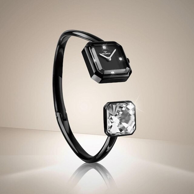 Relógio Feminino Crystal Technos Preto 751AA/1D