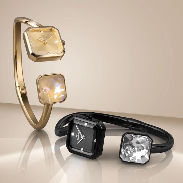 Relógio Feminino Crystal Technos Preto 751AA/1D