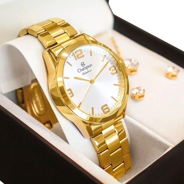 Relógio Feminino Dourado Champion Cn29892Z (Dourado)