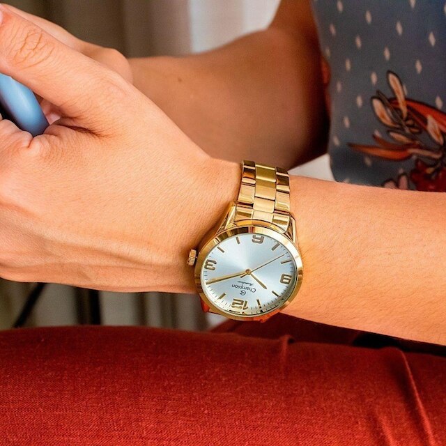 Relógio Feminino Dourado Champion Cn29892Z (Dourado)