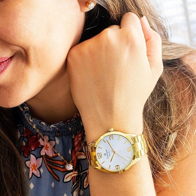 Relógio Feminino Dourado Champion Cn29892Z (Dourado)
